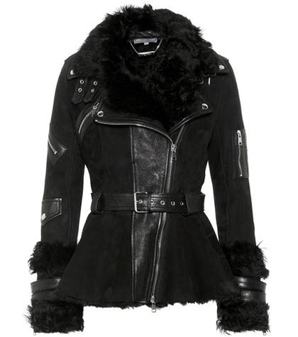 Alexander Mcqueen Fur-trimmed Leather Jacket