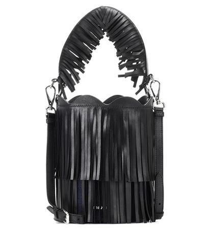 Acne Studios Fringed Leather Bucket Bag