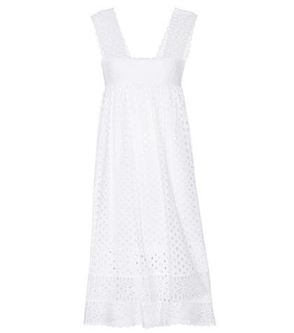 Tory Burch Hermosa Broderie Anglaise Cotton Dress