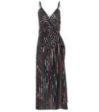Attico Striped Jacquard Wrap Dress