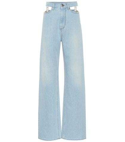 Maison Margiela Cutout High-rise Wide-leg Jeans