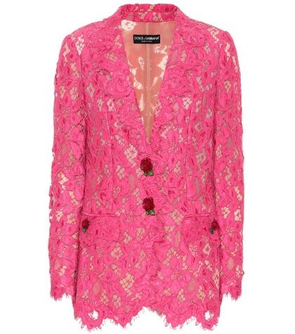 Dolce & Gabbana Floral Lace Blazer