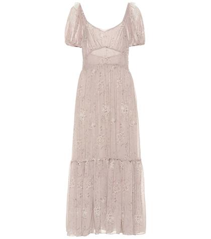 Frame Angie Floral Silk Maxi Dress
