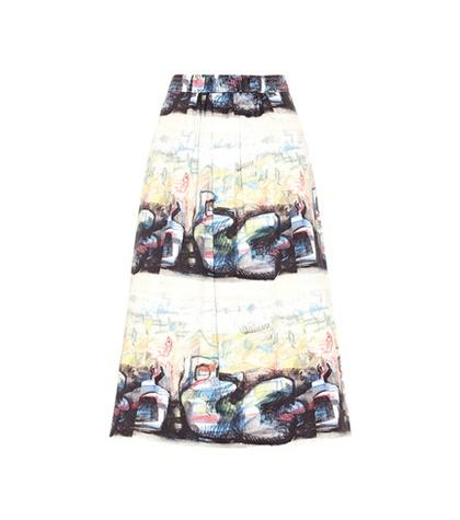 Roger Vivier Kinsale Printed Cotton Skirt