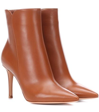 Gianvito Rossi Levy 85 Leather Ankle Boots