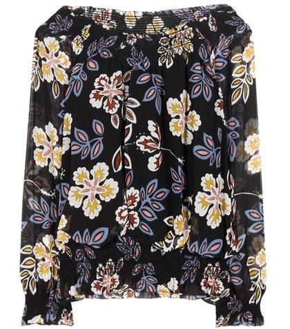 Tory Burch Indie Printed Silk Top