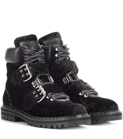 Jimmy Choo Breeze Flat Velvet Ankle Boots