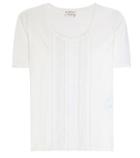 Saint Laurent Macramé-trimmed Cotton T-shirt