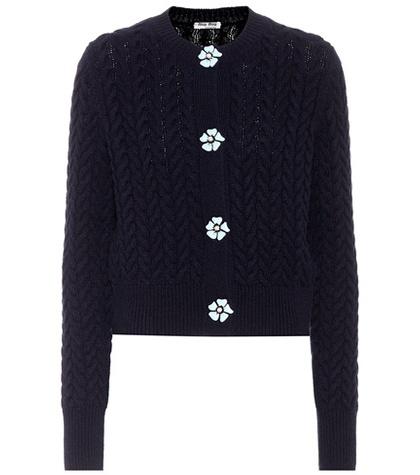 Prada Embellished Cashmere Cardigan