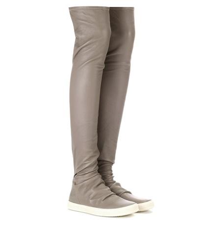Rick Owens Over-the-knee Leather Sneakers