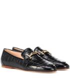 Tod's Croc-embossed Leather Loafers