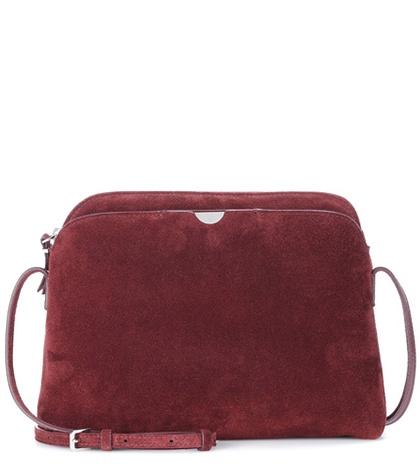 The Row Multi Pouch Suede Shoulder Bag