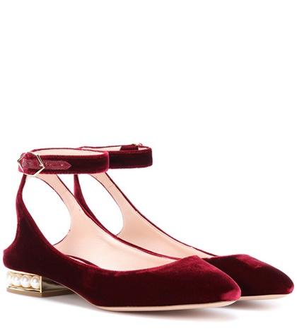 Nicholas Kirkwood Exclusive To Mytheresa.com – Lola Pearl Velvet Ballerinas