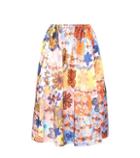 Fendi Sabina Printed Satin Skirt