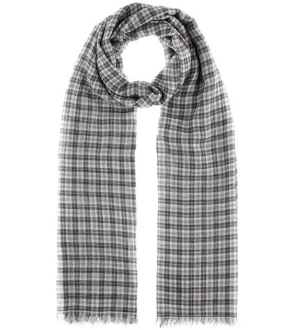 Max Mara Woody Plaid Wool Scarf