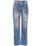 Valentino Painted Straight-leg Jeans