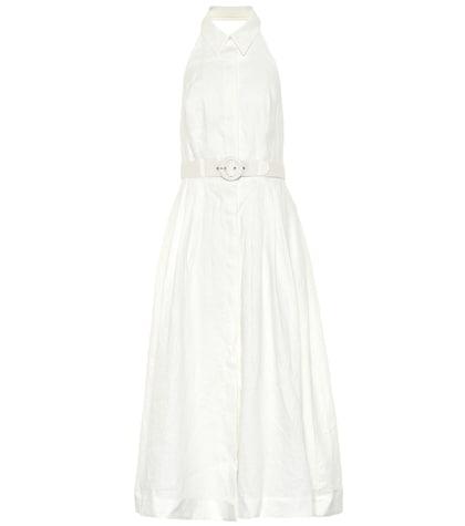 Zimmermann Primrose Linen Halter Dress