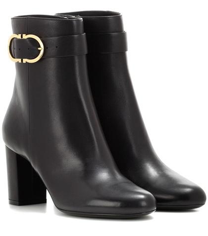 Salvatore Ferragamo Leather Ankle Boots