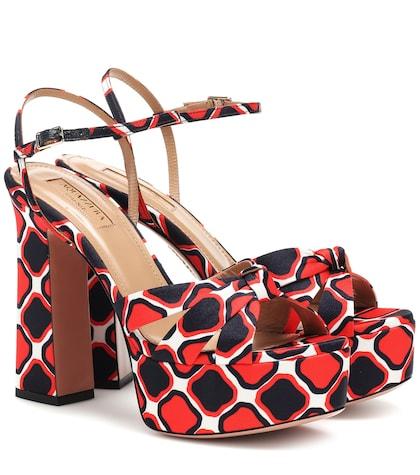 Aquazzura Baba Plateau 125 Printed Sandals