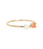 Loren Stewart Coral Kiss 14kt Gold Pearl Ring