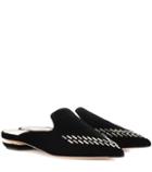 Nicholas Kirkwood Beya Embellished Velvet Mules