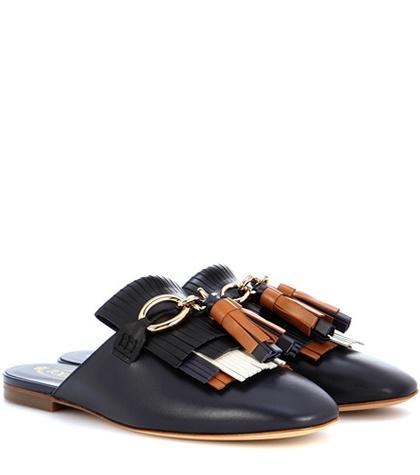 Balenciaga Embellished Leather Mules
