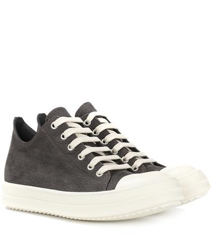 Rick Owens Nubuck Leather Sneakers