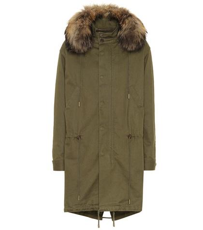Saint Laurent Cotton-blend Fur-trimmed Parka