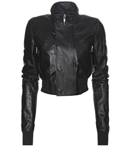 Proenza Schouler Cropped Leather Bomber Jacket
