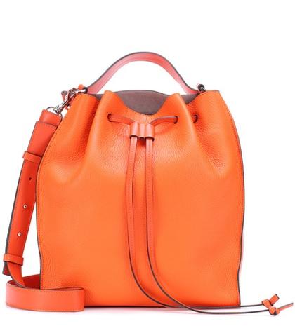 J Brand Drawstring Leather Shoulder Bag