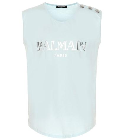 Paco Rabanne Sleeveless Printed Cotton T-shirt