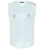 Paco Rabanne Sleeveless Printed Cotton T-shirt