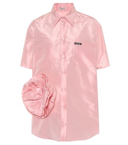 Miu Miu Embellished Taffeta Shirt