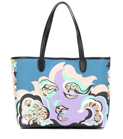 Emilio Pucci Printed Leather Tote