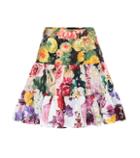 Dolce & Gabbana Floral-printed Cotton Miniskirt