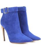 Dolce & Gabbana Curved Horn-heel Suede Ankle Boots