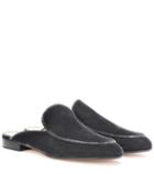 Gianvito Rossi Palau Velvet Slippers