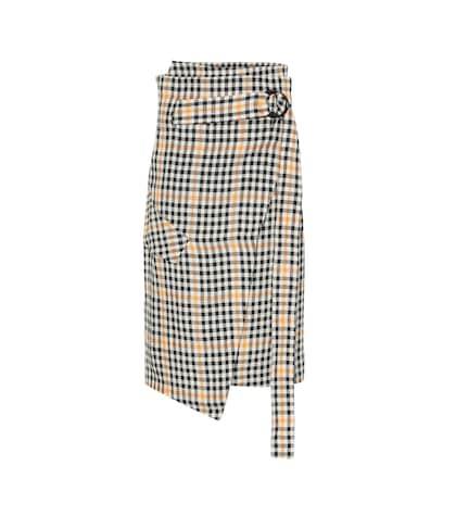 Petar Petrov Ryan Checked Linen Skirt