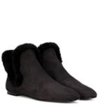 The Row Eros Suede Ankle Boots