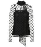 Erdem Yvonna Polka-dot Top
