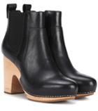 Veronica Beard Camila Leather Ankle Boots