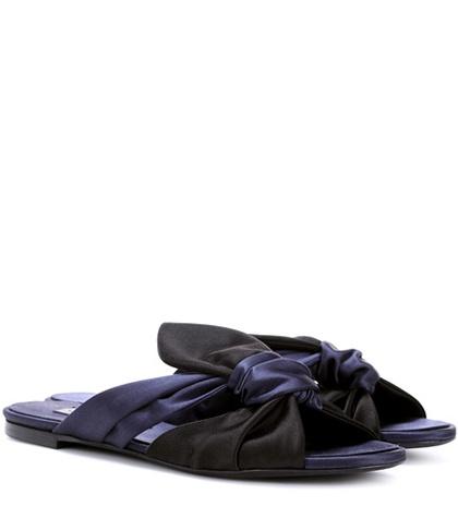 Dolce & Gabbana Satin Slip-on Sandals
