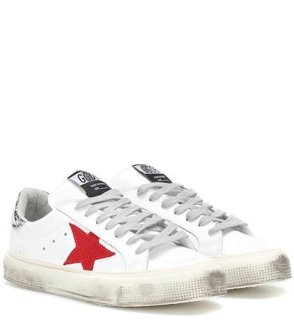 Golden Goose Deluxe Brand May Leather Sneakers