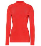 Victoria Beckham Stretch Knit Mockneck Top