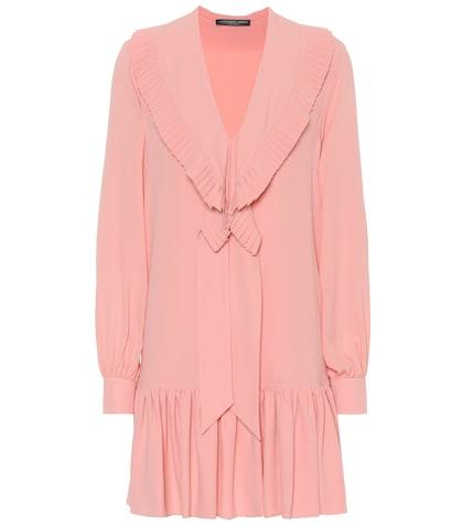 Alexander Mcqueen Silk Crêpe Minidress