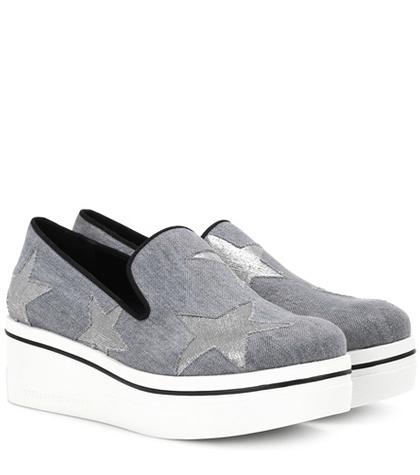 Stella Mccartney Binx Denim Platform Loafers