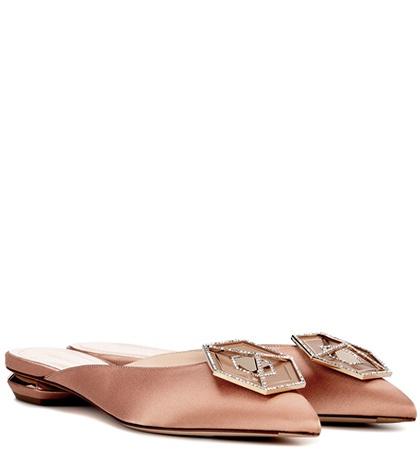 Nicholas Kirkwood Eden Satin Slippers