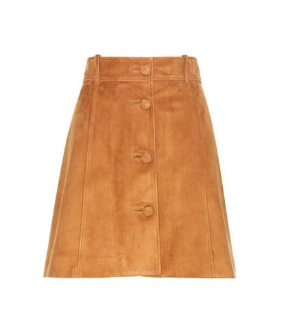Miu Miu Suede A-line Skirt