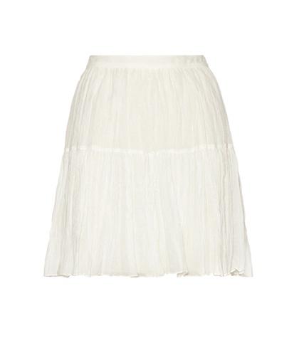 Saint Laurent Cotton Jacquard Skirt