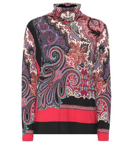 Joseph Printed Wool-blend Top